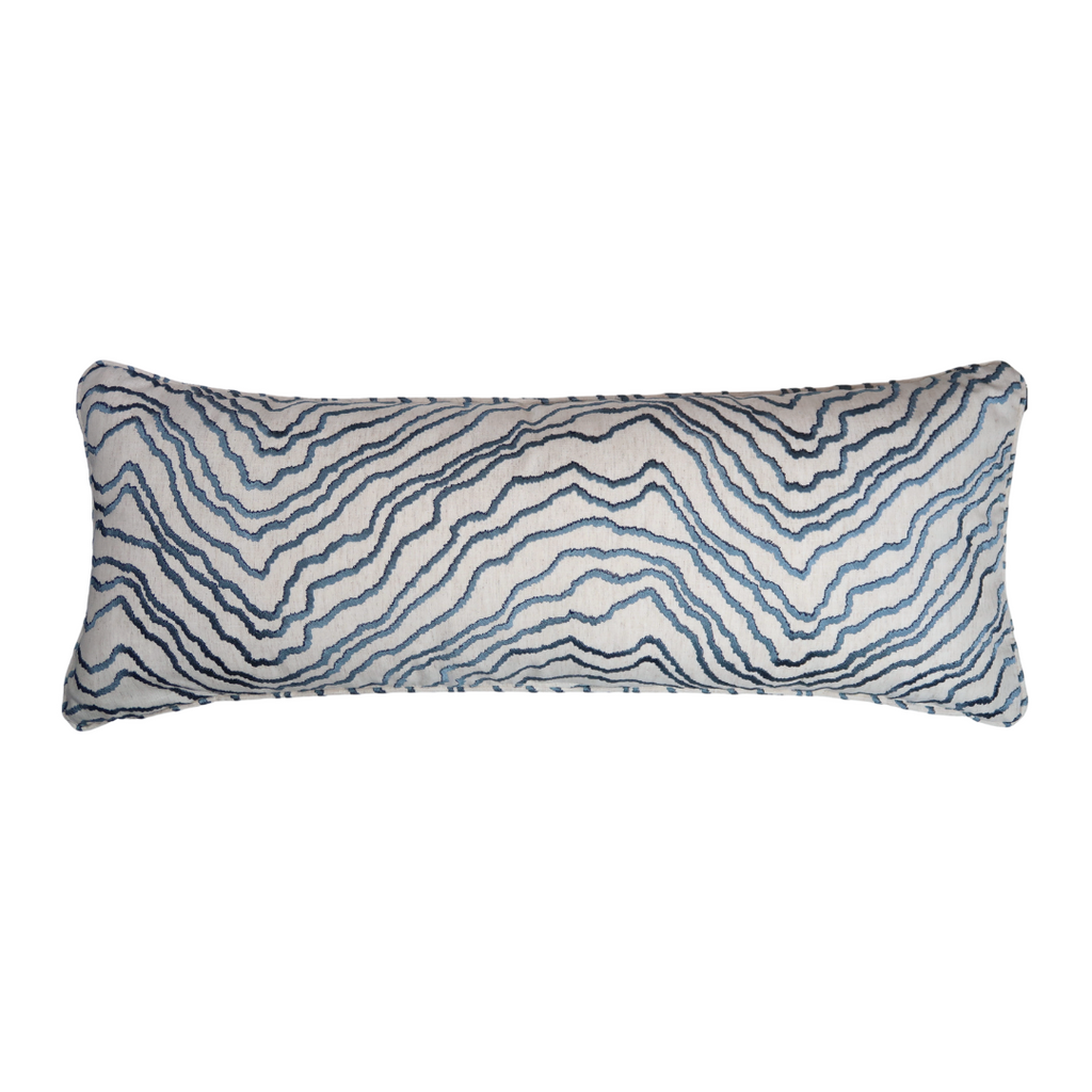 Scraps by Stradley Davidson Rivers Slate Large Lumbar Pillow