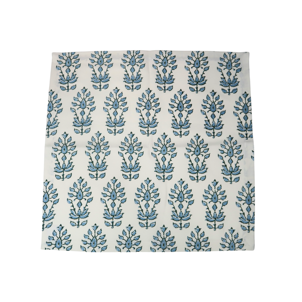 Blue and white dinner napkins 