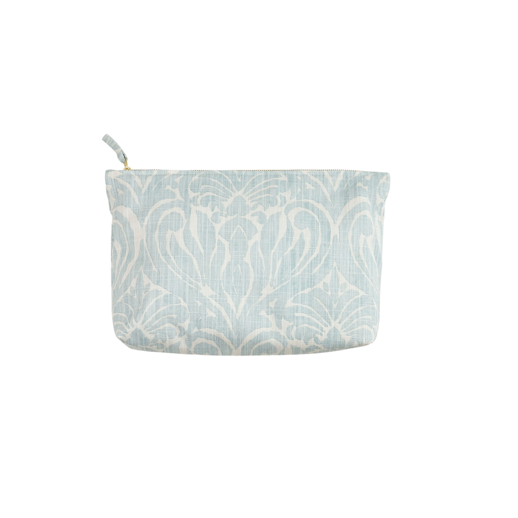 blue cosmetic bag 
