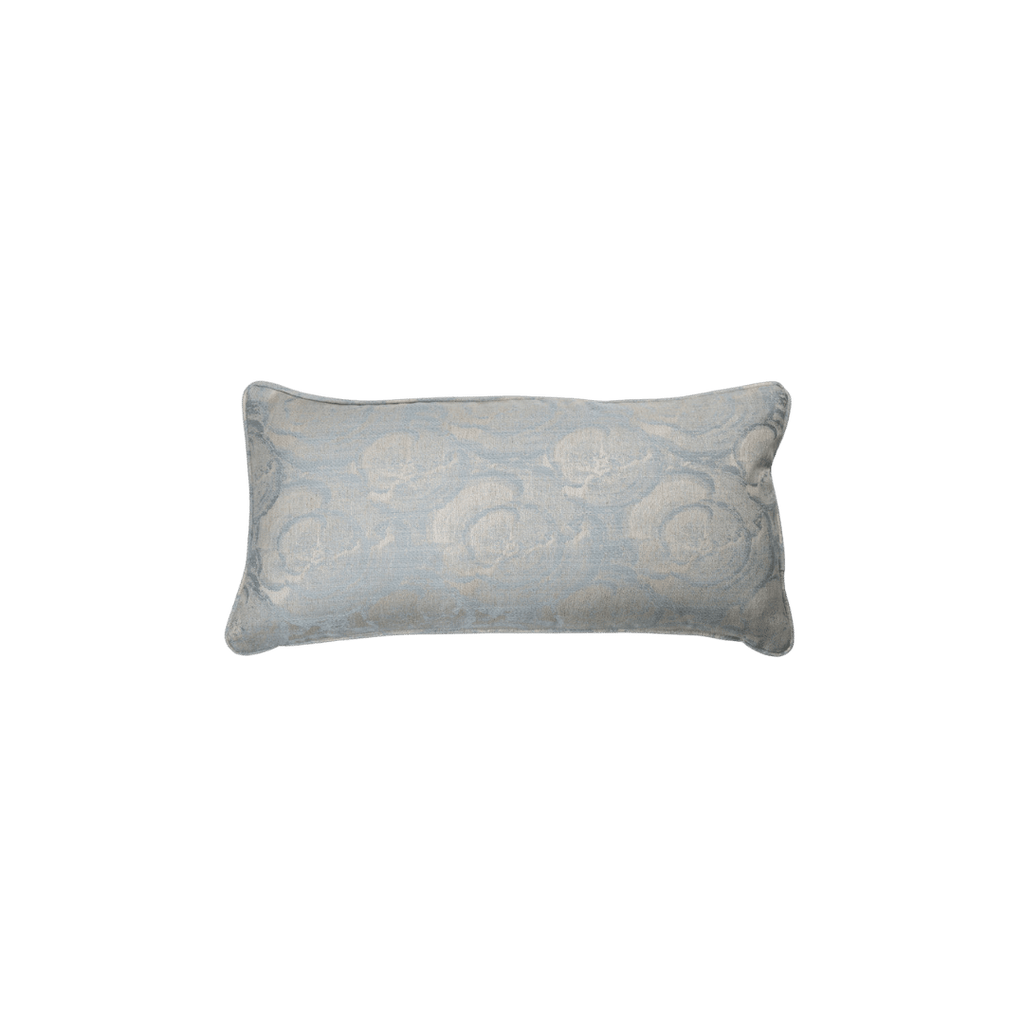 blue and cream design linen Mini Lumbar Pillow