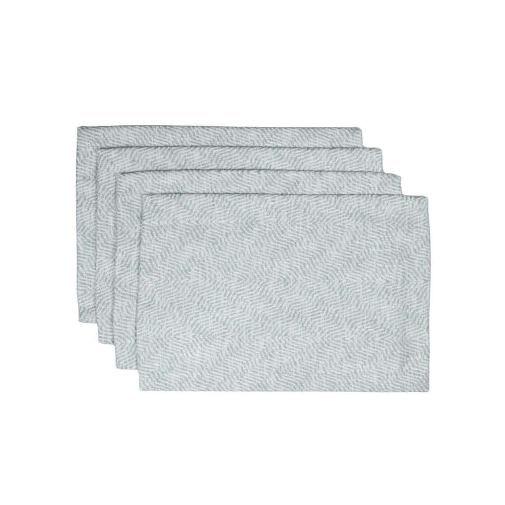 blues and white design linen placemats