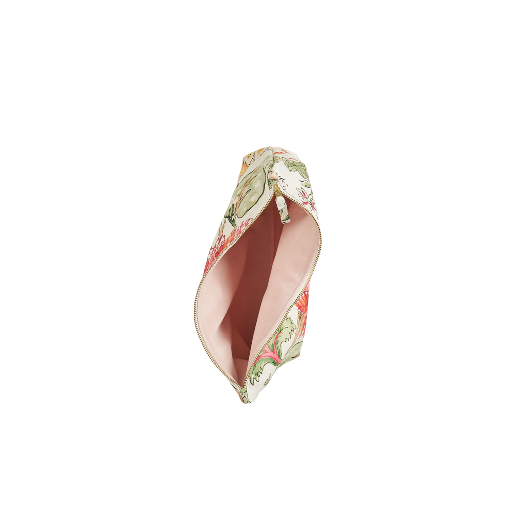 floral pink cosmetic bag 