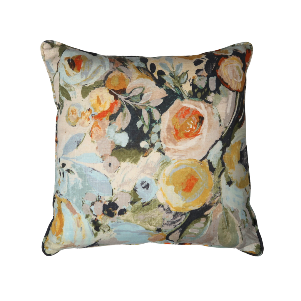 modern floral throw pillow