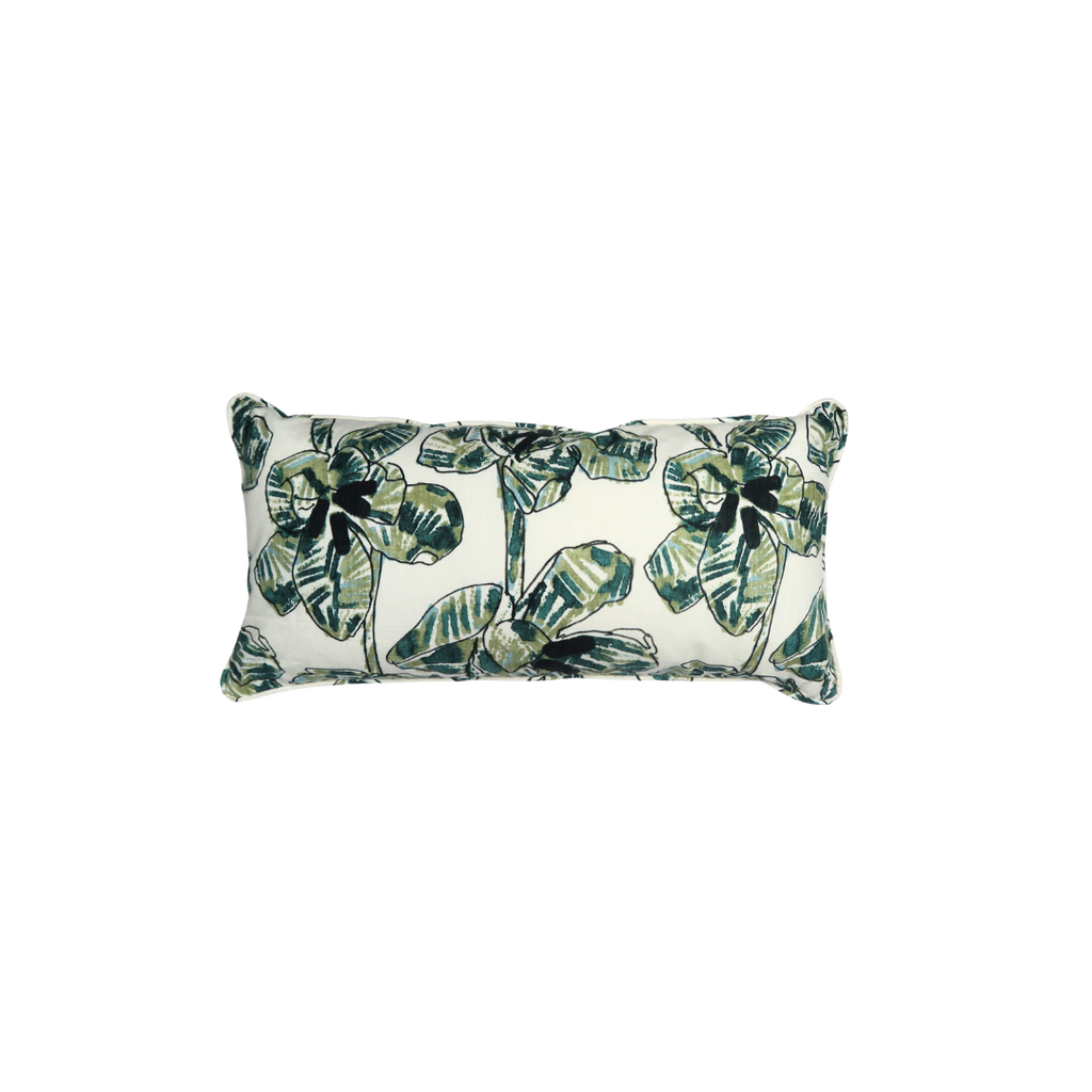 green floral lumbar pillow for modern homes