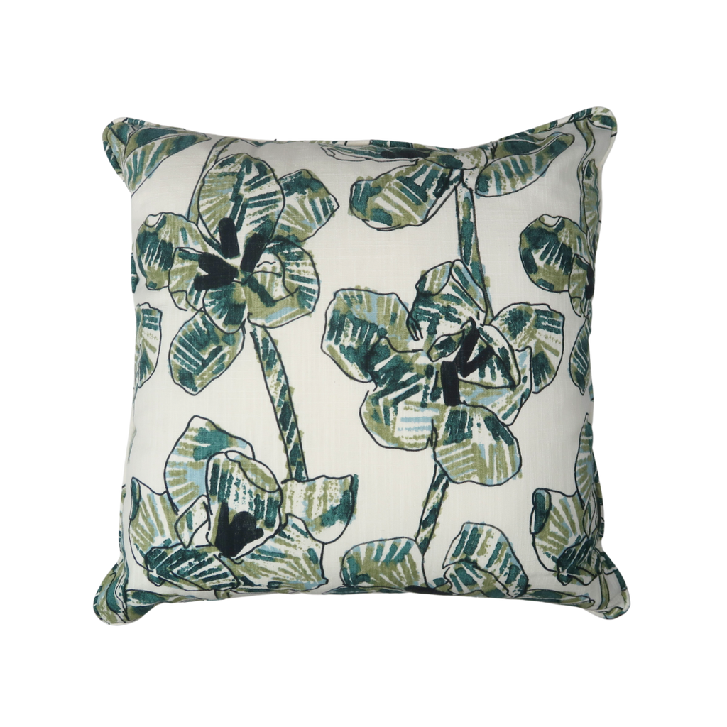 green floral throw pillow for modern homes