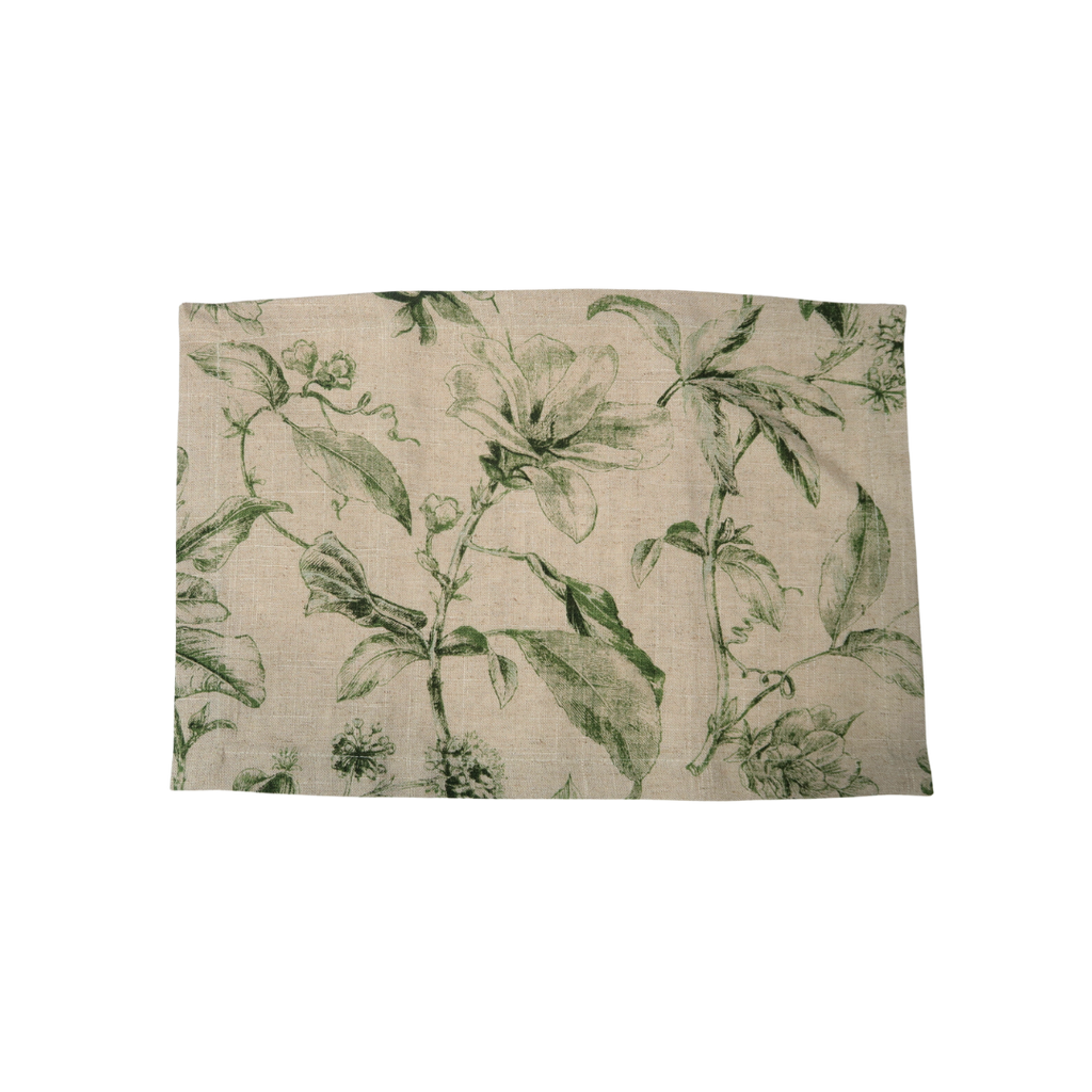 natural green floral placemat for tabletop decor