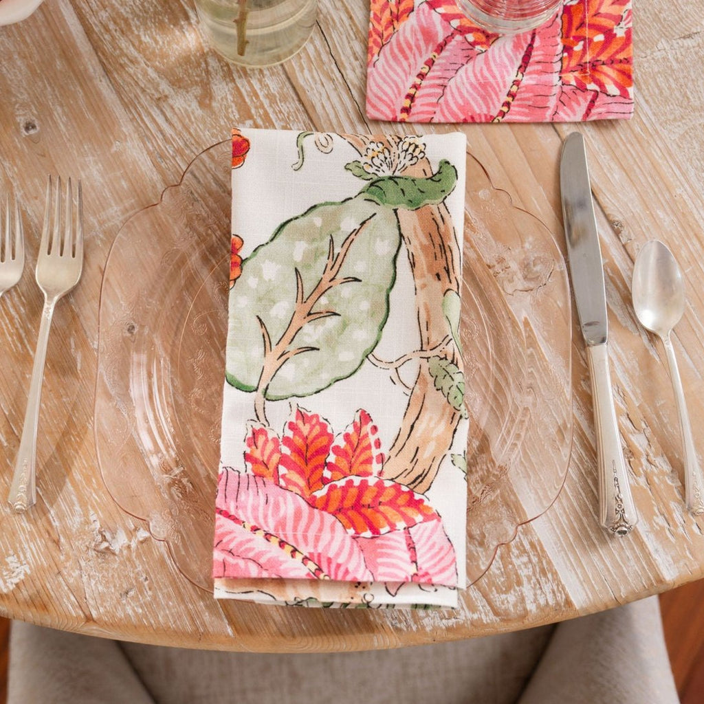 colorful floral dinner napkins